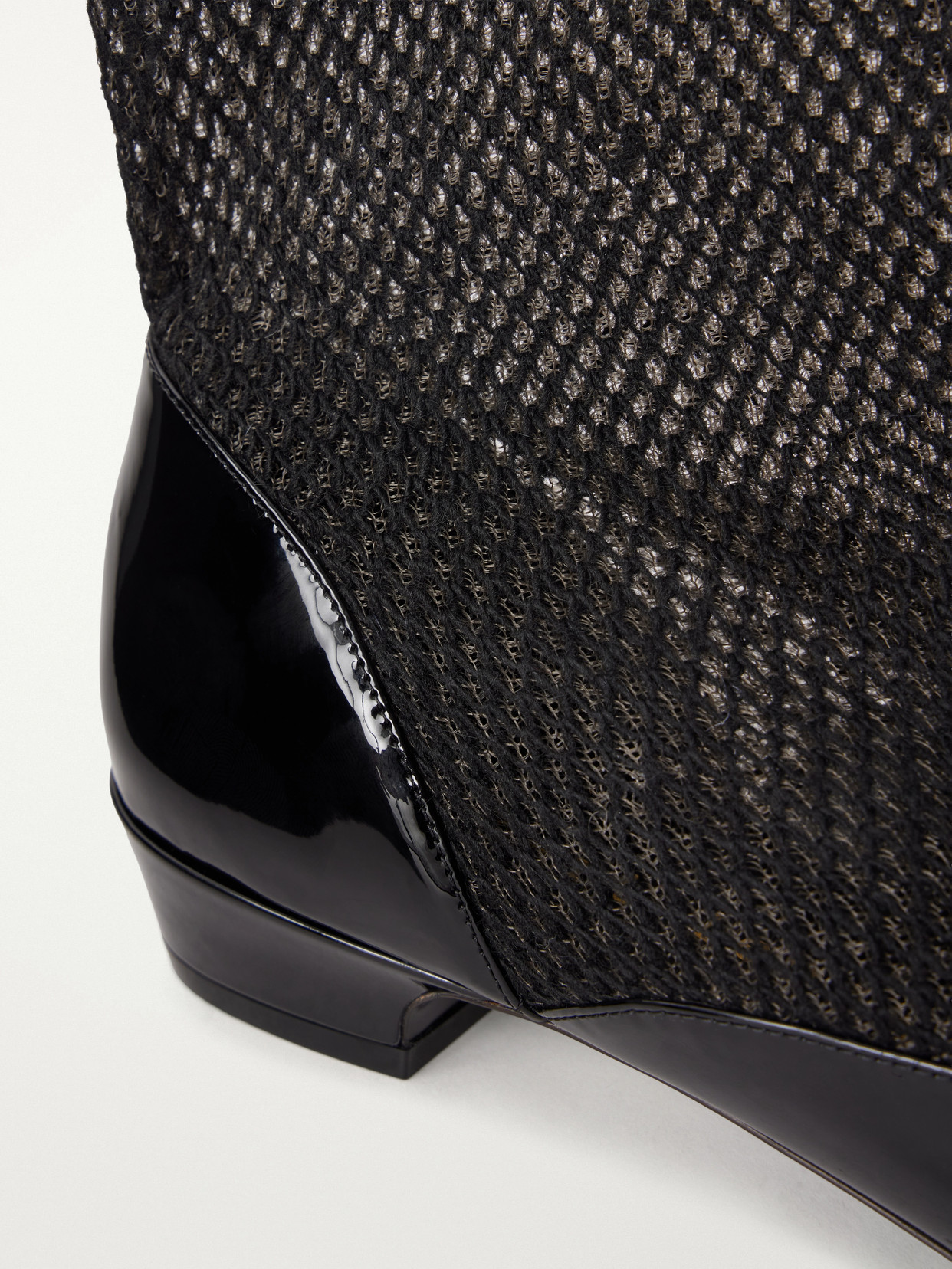All That Jazz 25 Mesh-Trimmed Boots