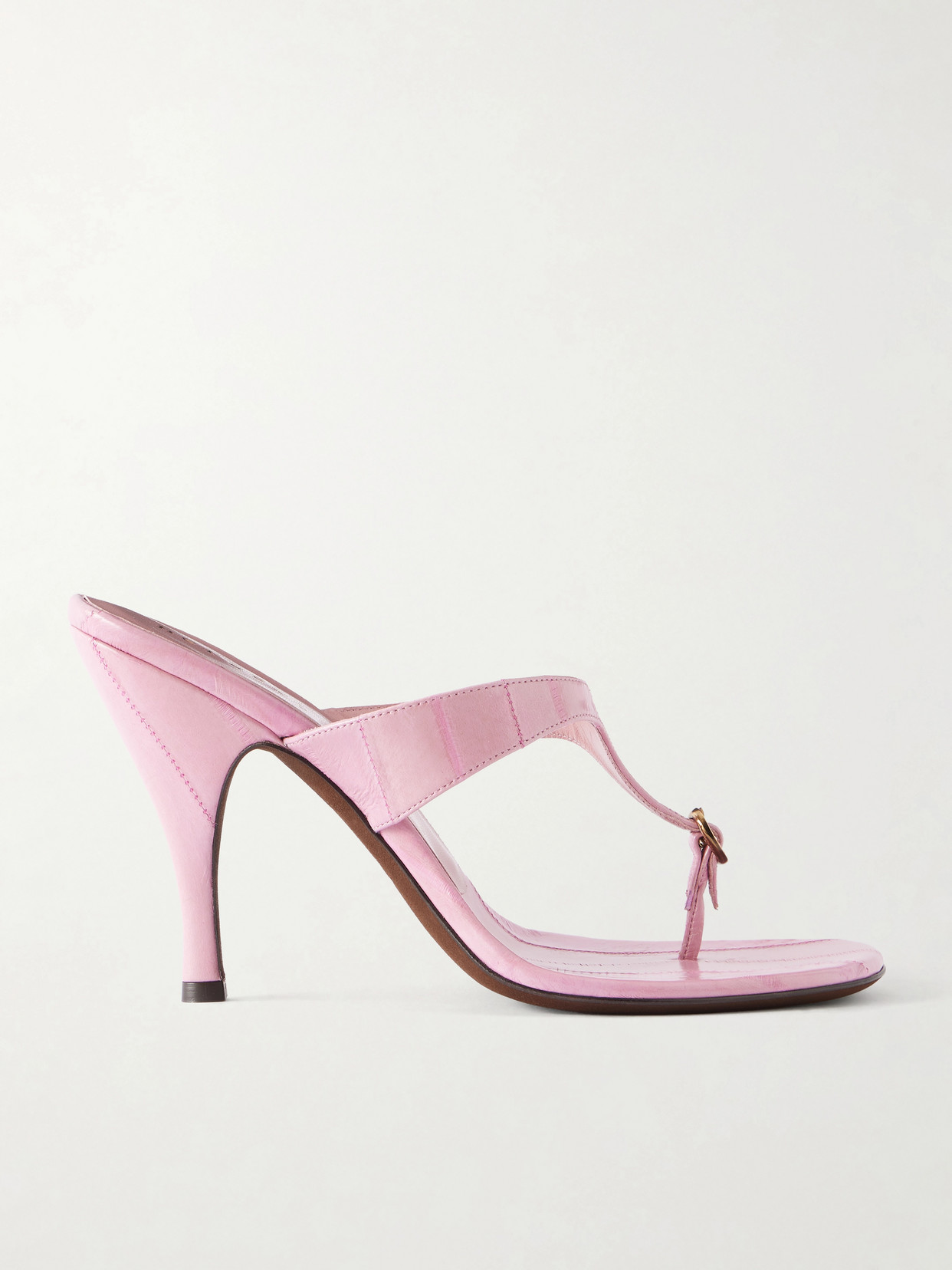 Kiss And Tell 100 Embellished Textured-Leather Sandals