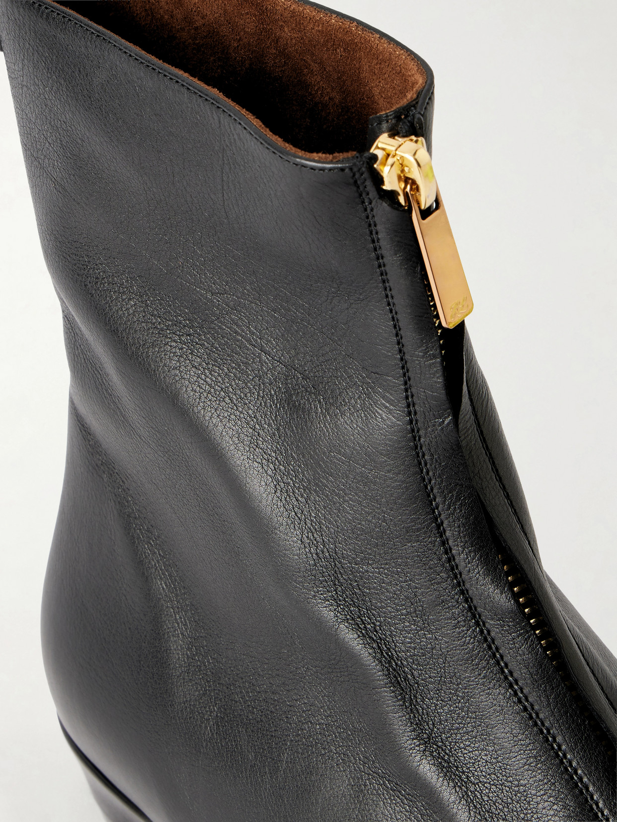 Herbert Levine Easy Does It 25 Leather Ankle Boots In Black