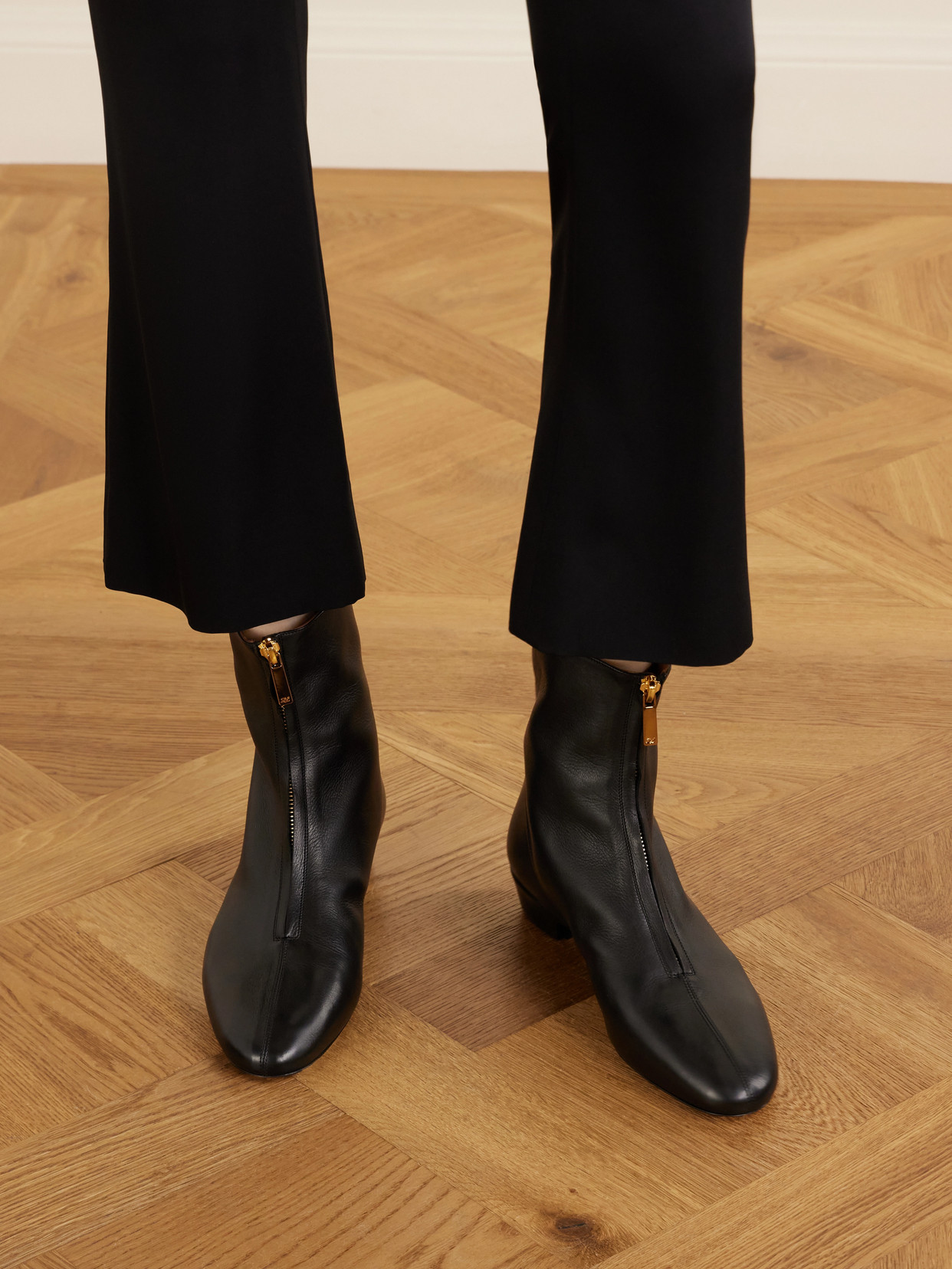 Herbert Levine Easy Does It 25 Leather Ankle Boots In Black