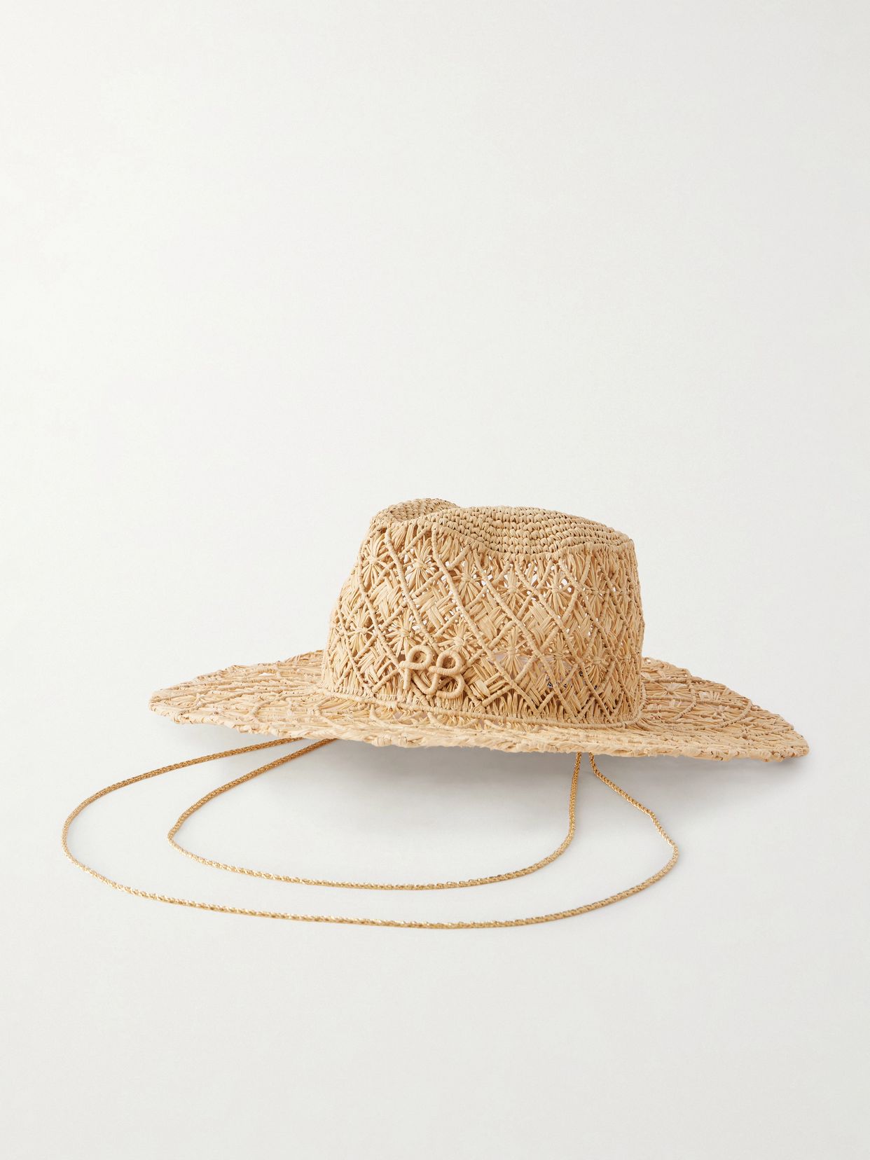 Embellished straw fedora