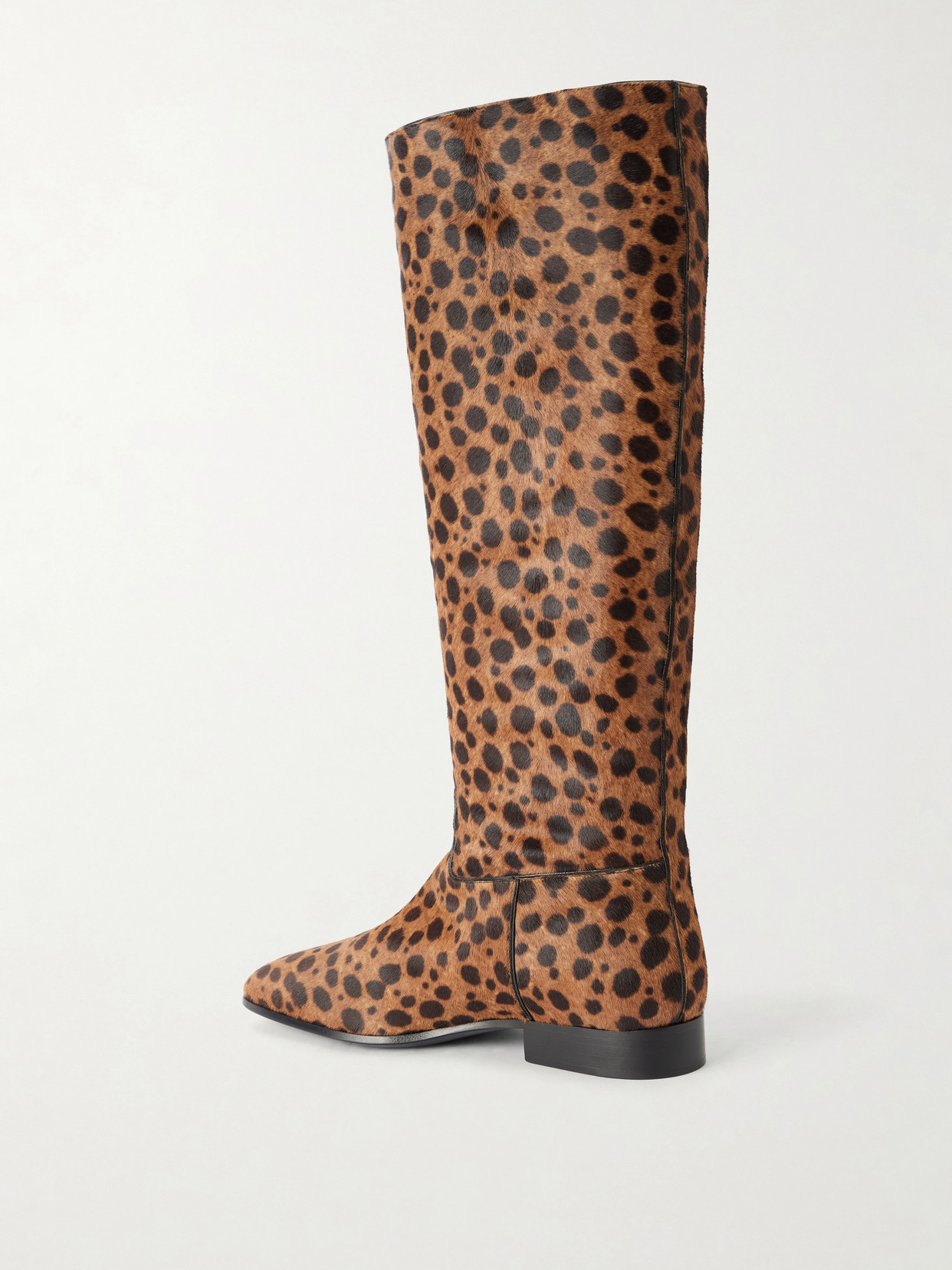 Rein It Animal-Print Pony-Hair Knee Boots