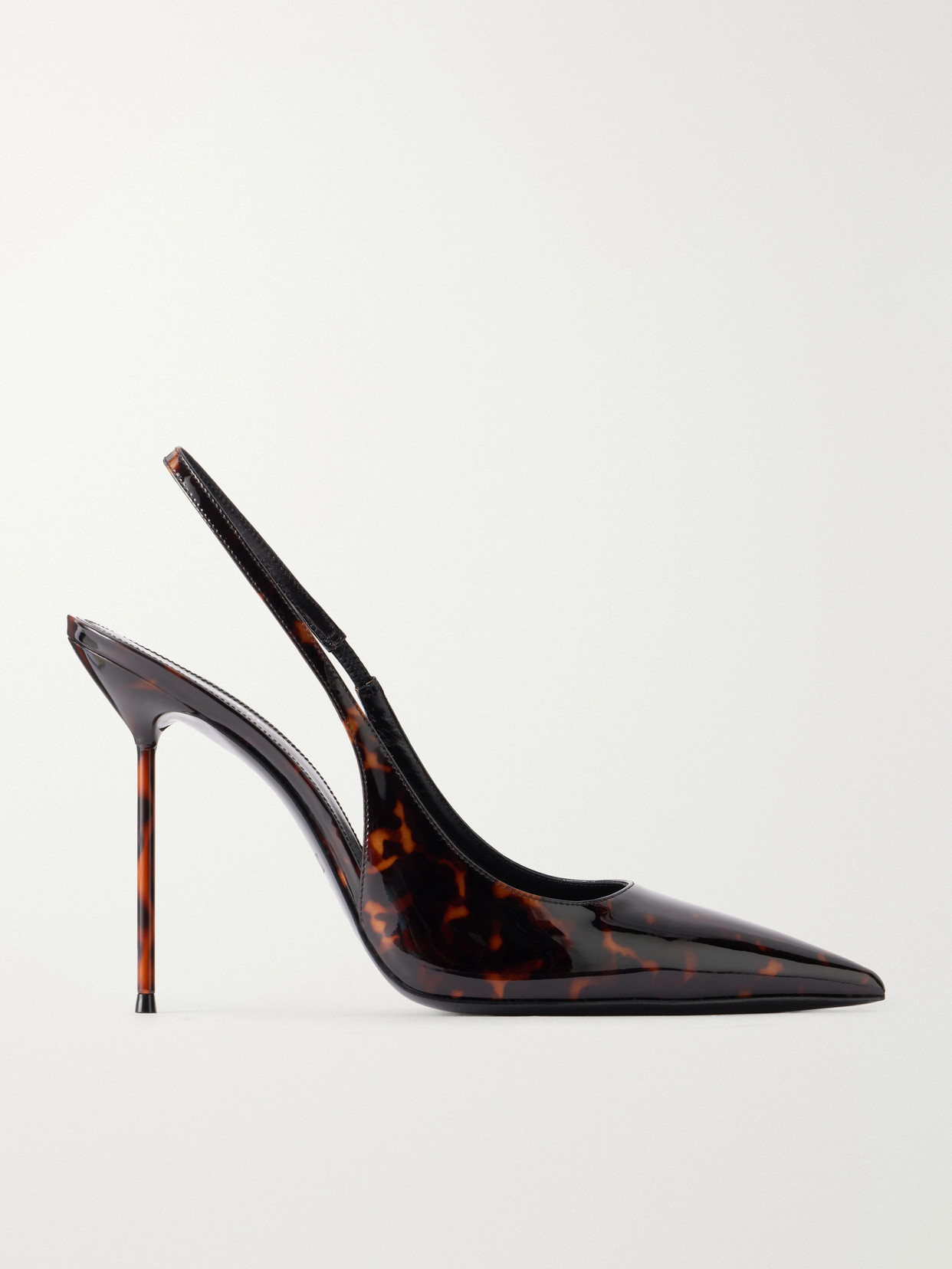 Paris Texas Lidia 105 Patent-leather Slingback Pumps In Tortoiseshell