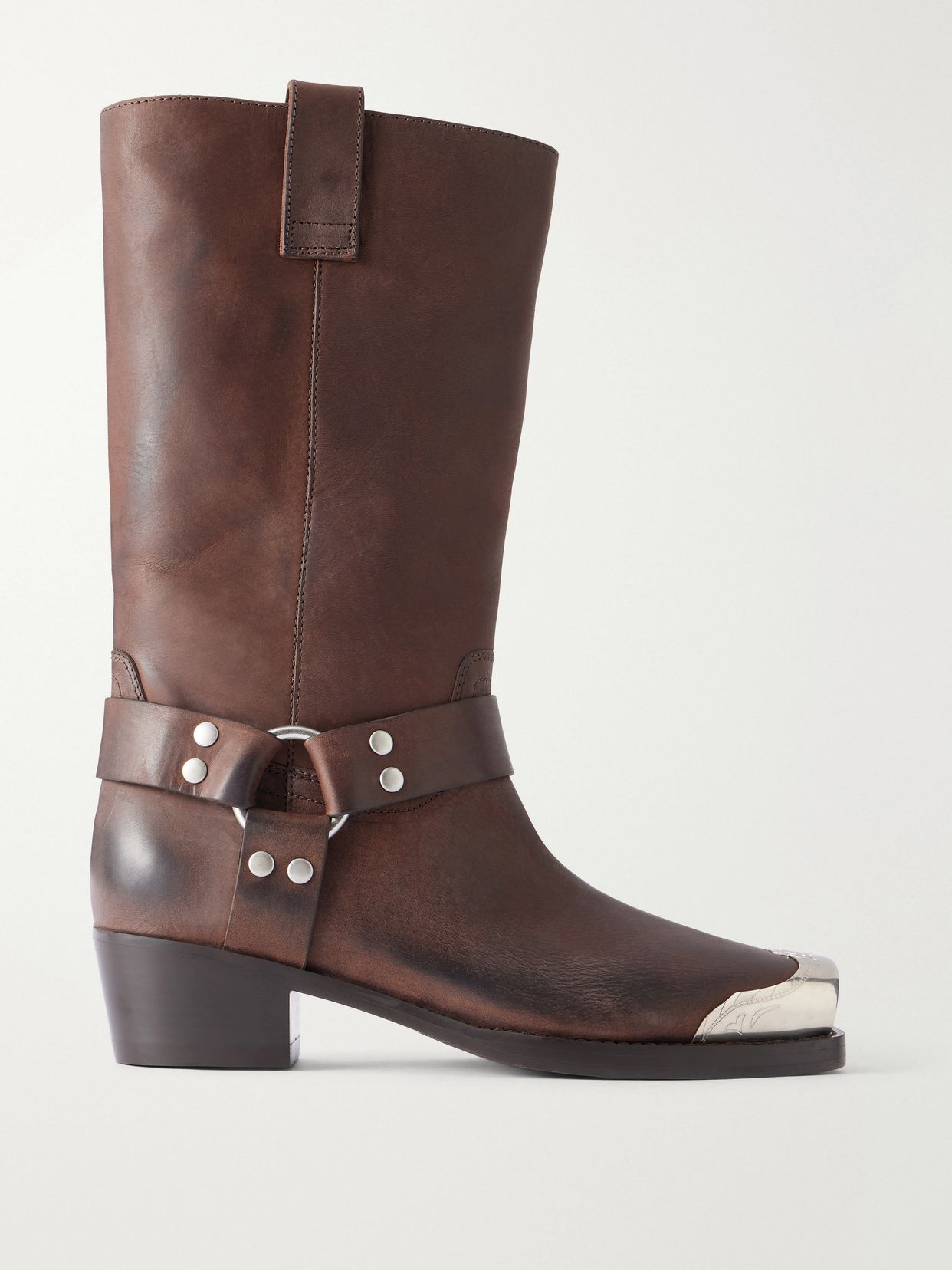 roxy embellished leather ankle boots