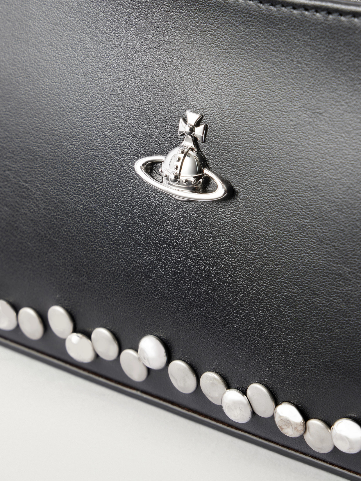 Tasha Logo-Embellished Studded Shoulder Bag