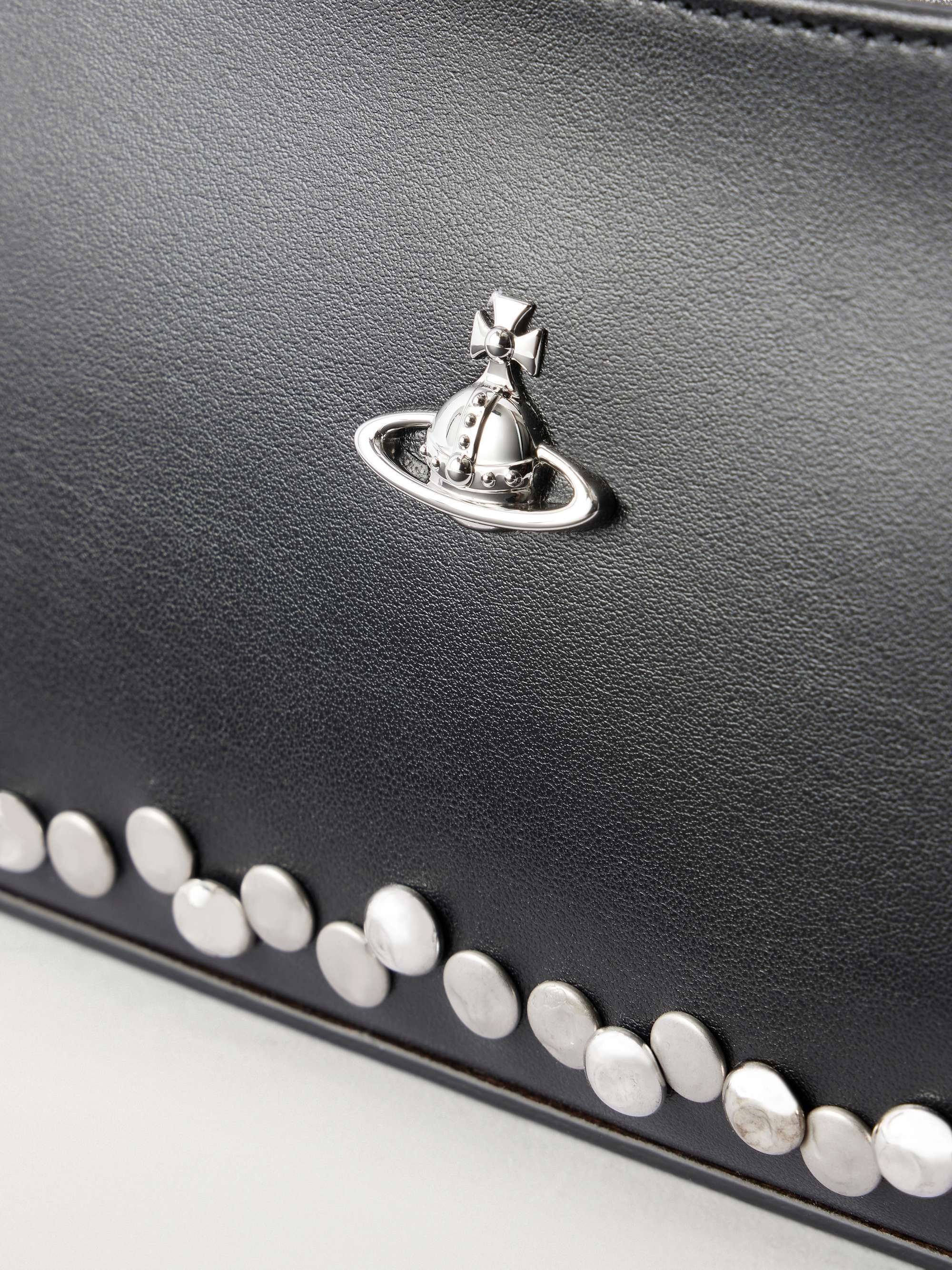 VIVIENNE WESTWOOD Tasha logo-embellished studded leather shoulder