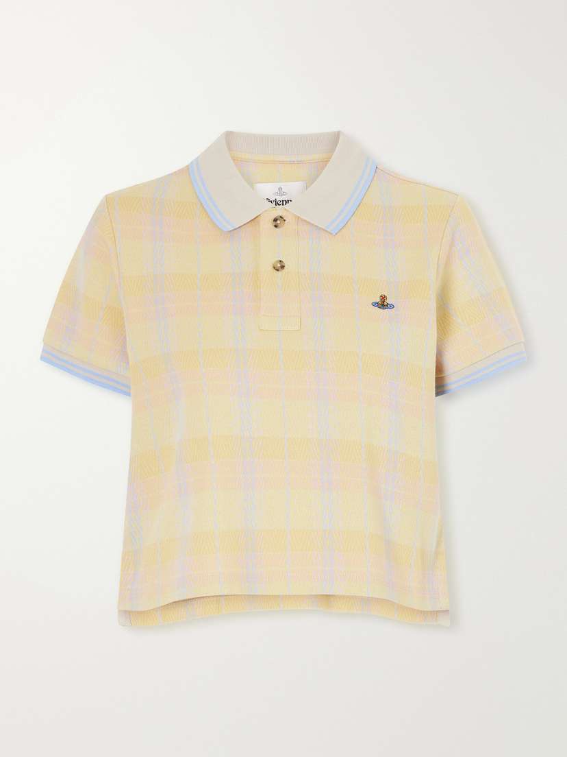 Vivienne Westwood Logo-embroidered Checked Cotton-piqué Polo Shirt | Thumbnail 5
