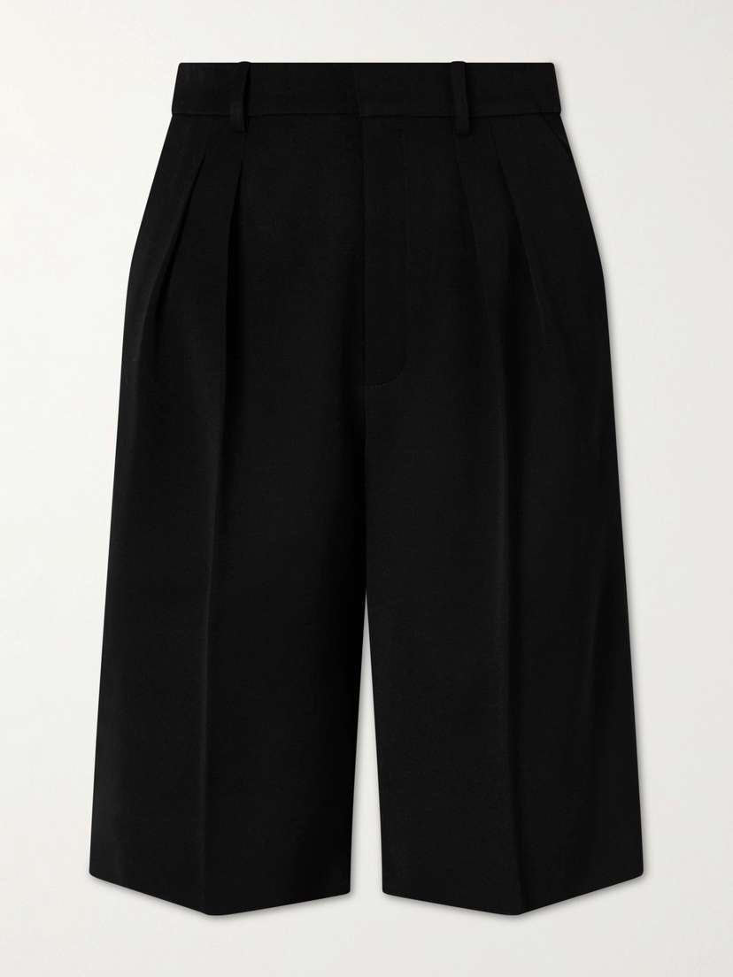Saint Laurent Wool Straight-leg Capri Pants