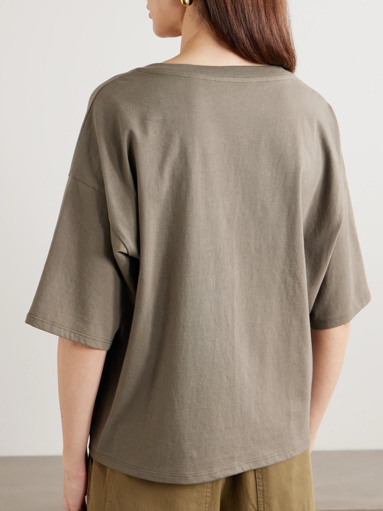 The V Tee Oversized Cotton-Jersey T-Shirt