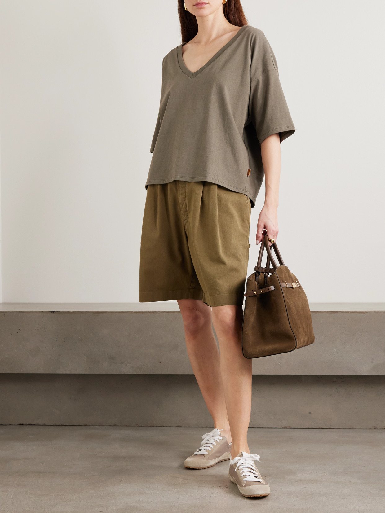 The V Tee Oversized Cotton-Jersey T-Shirt
