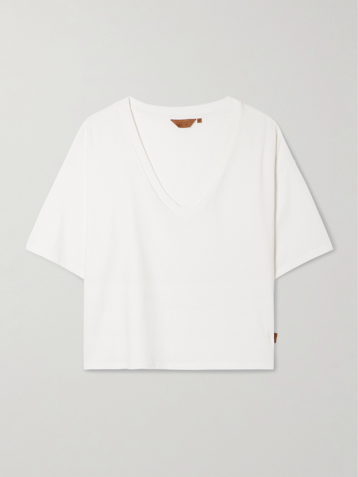 Jamie Haller The V Tee Oversized Cotton-jersey T-shirt In White