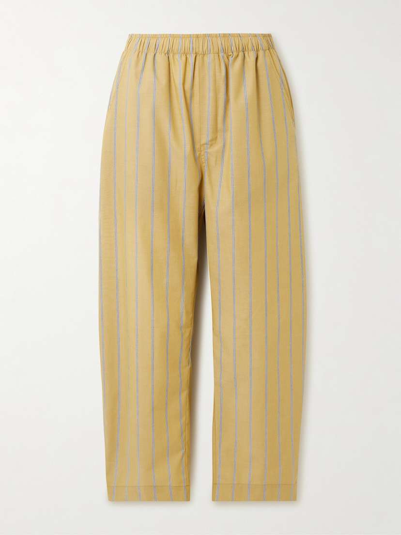 Jamie Haller The Boxer Striped Cotton-poplin Barrel-leg Pants