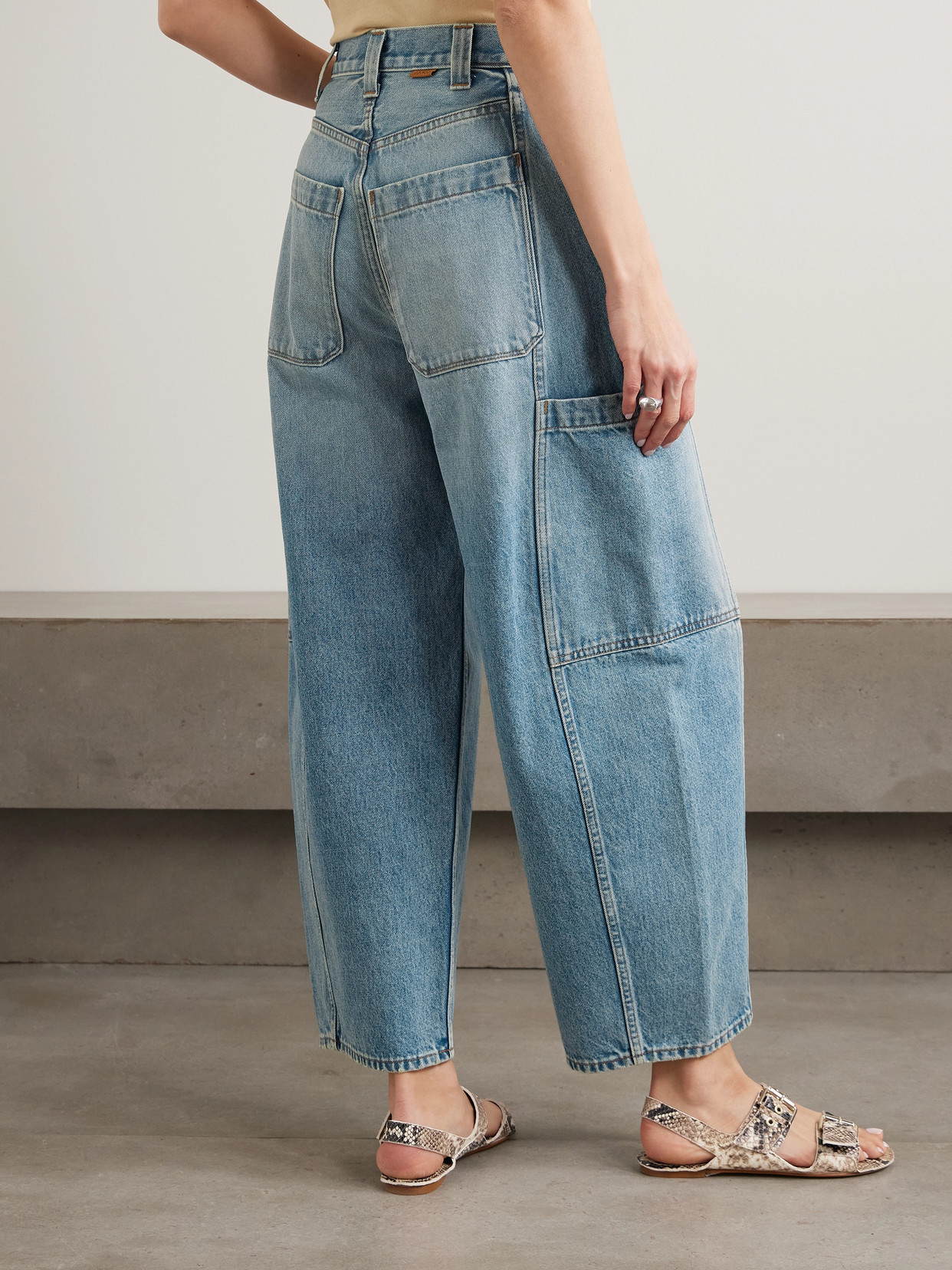 The Crop Painter Cropped Mid-Rise Wide- Leg