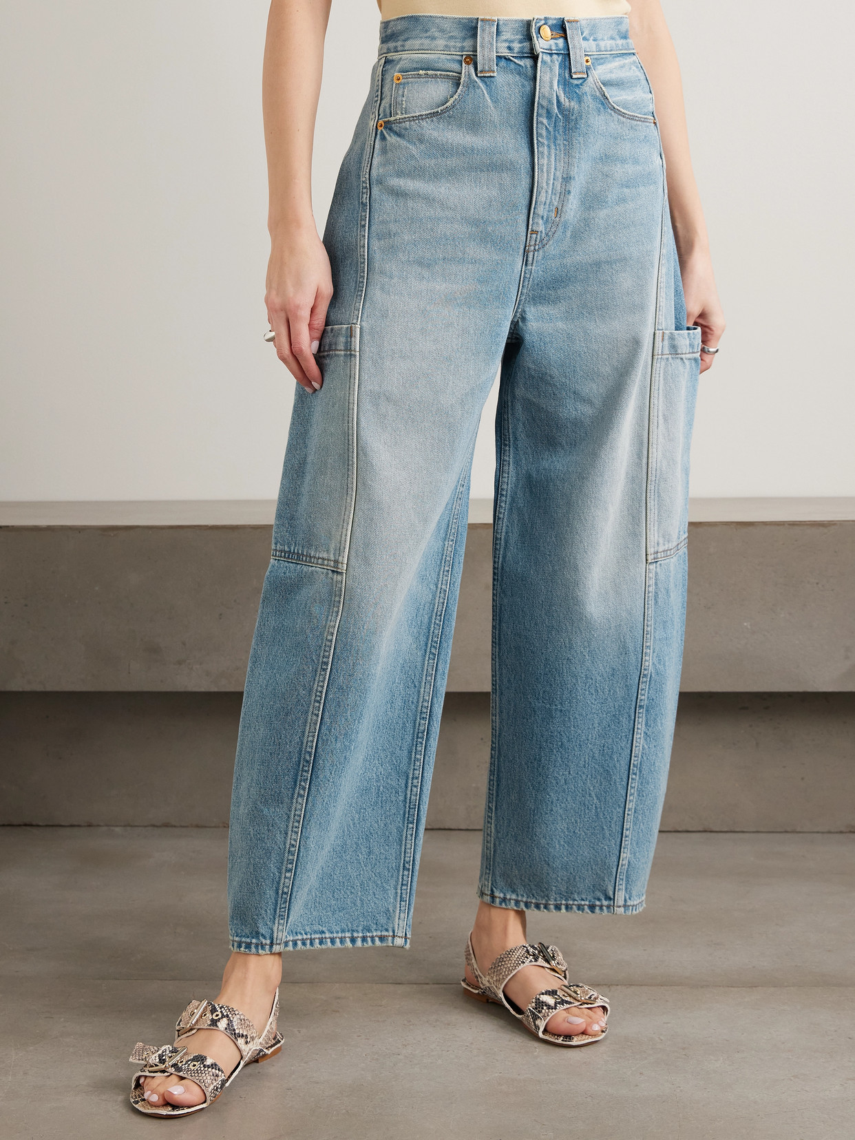 The Crop Painter Cropped Mid-Rise Wide- Leg