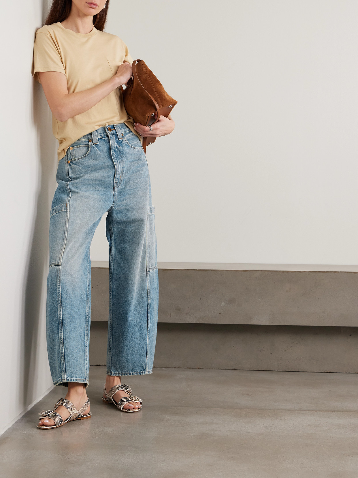 The Crop Painter Cropped Mid-Rise Wide- Leg