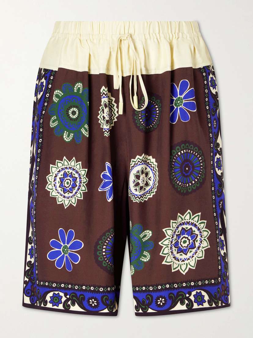 ALÉMAIS Jasper Crepe Printed Shorts