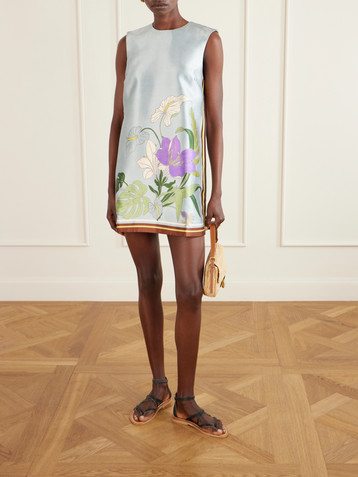 Alémais Alfie floral-print recycled taffeta mini dress