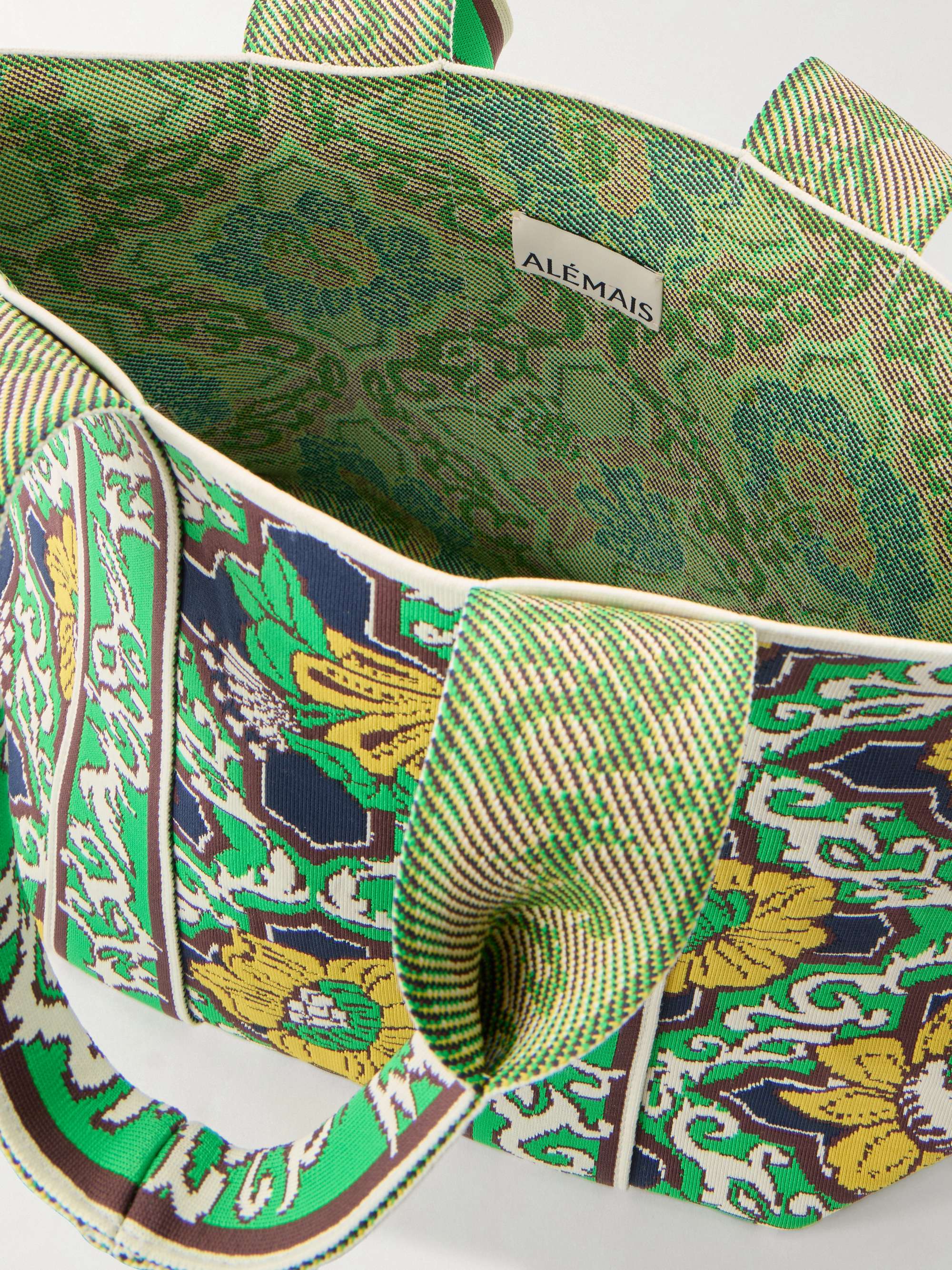 ALÉMAIS Liana recycled jacquard-knit tote | NET-A-PORTER