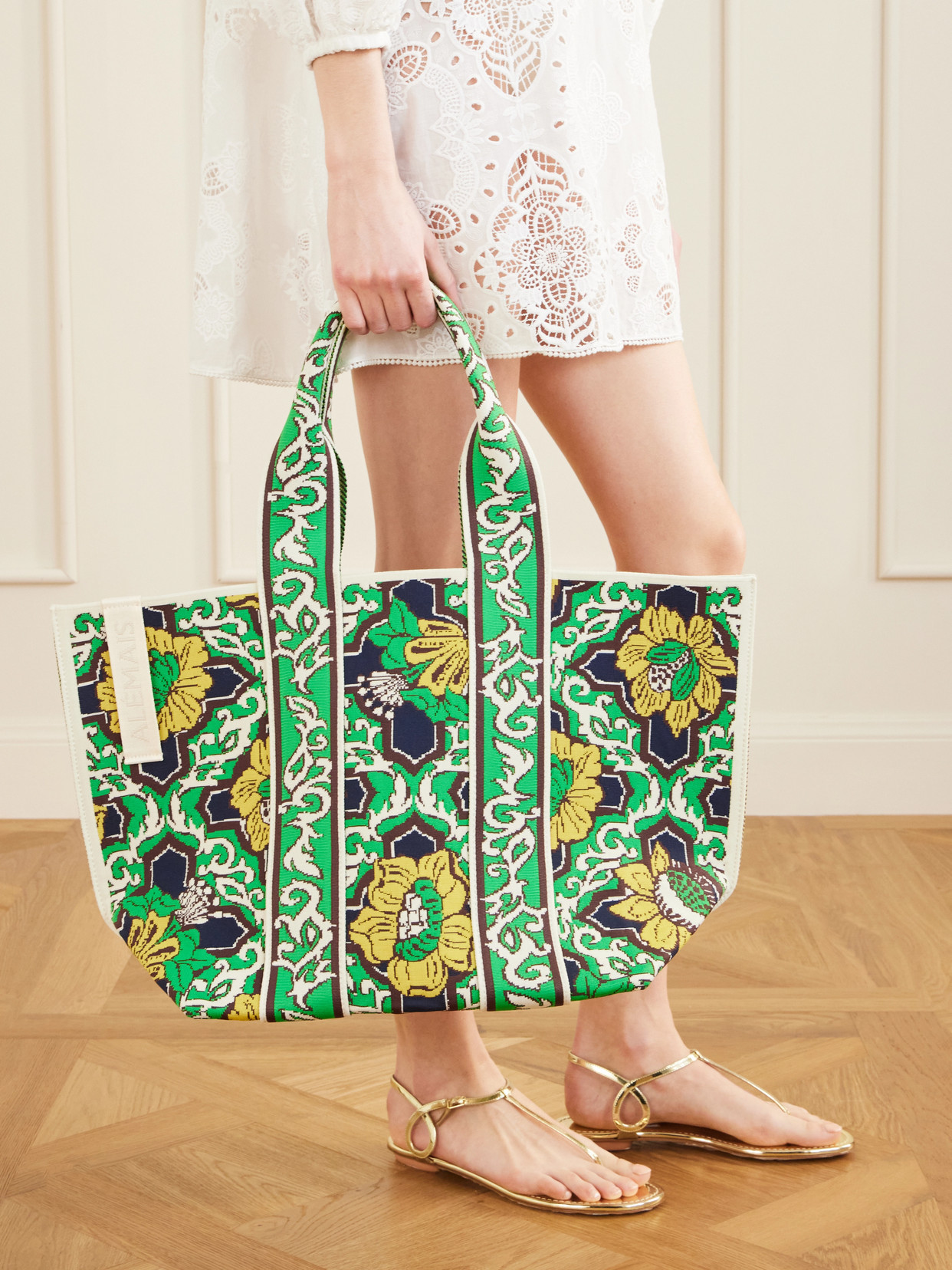 Alémais - Liana Recycled Jacquard-Knit Tote