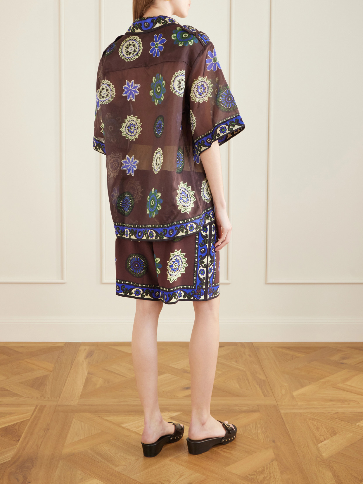 Alémais - Jasper Printed Cotton And Silk-Blend Shirt