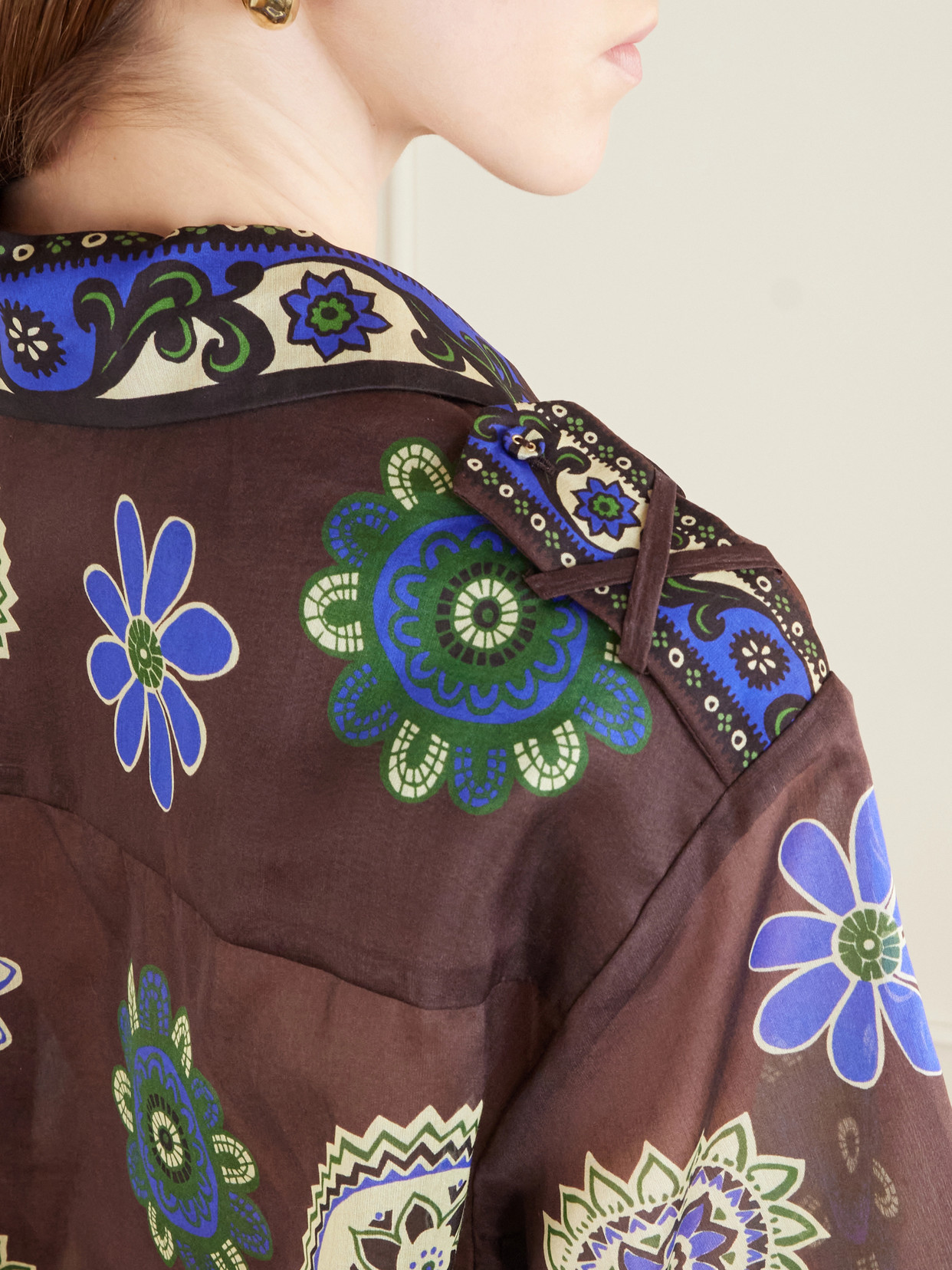Alémais - Jasper Printed Cotton And Silk-Blend Shirt