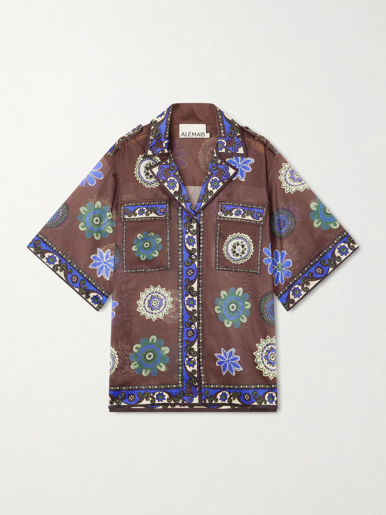 Alémais - Jasper Printed Cotton And Silk-Blend Shirt