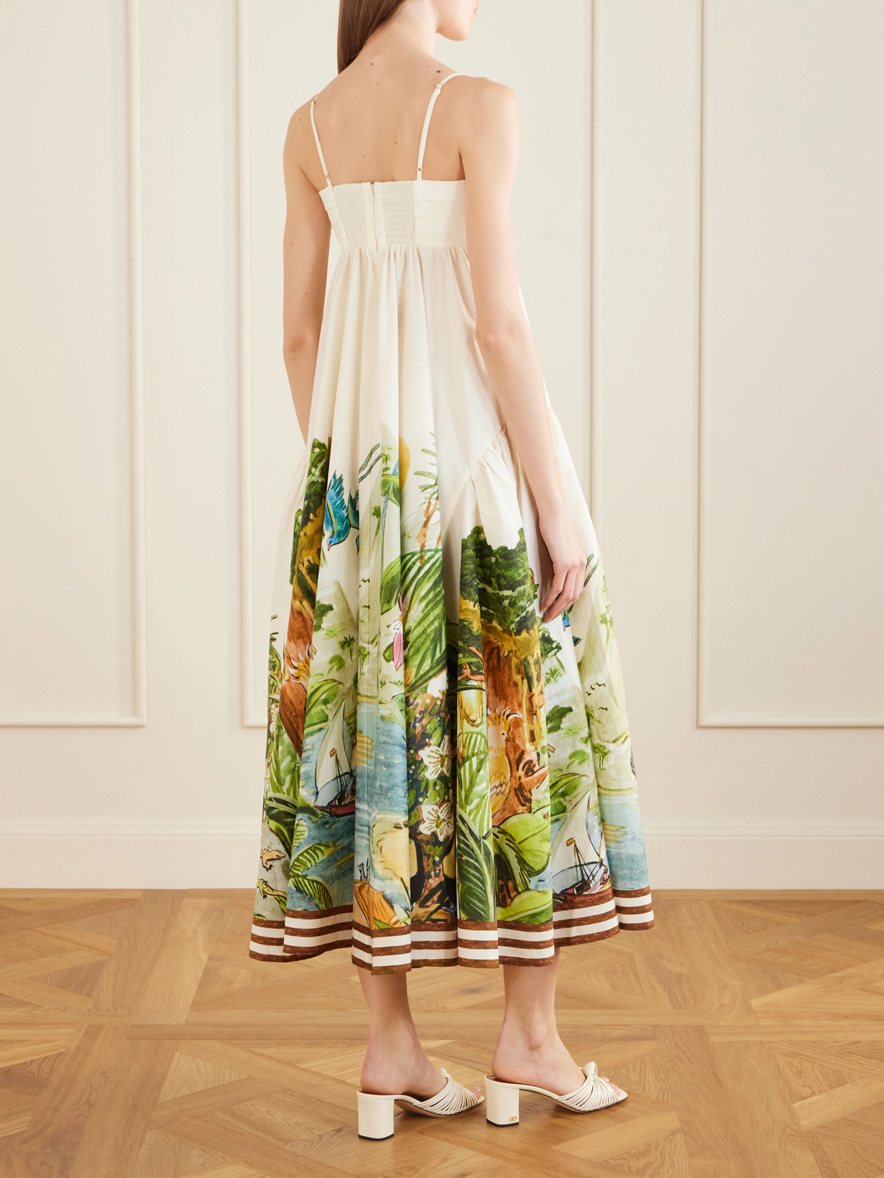 Alemais Toucan Tango Midi Dress In White