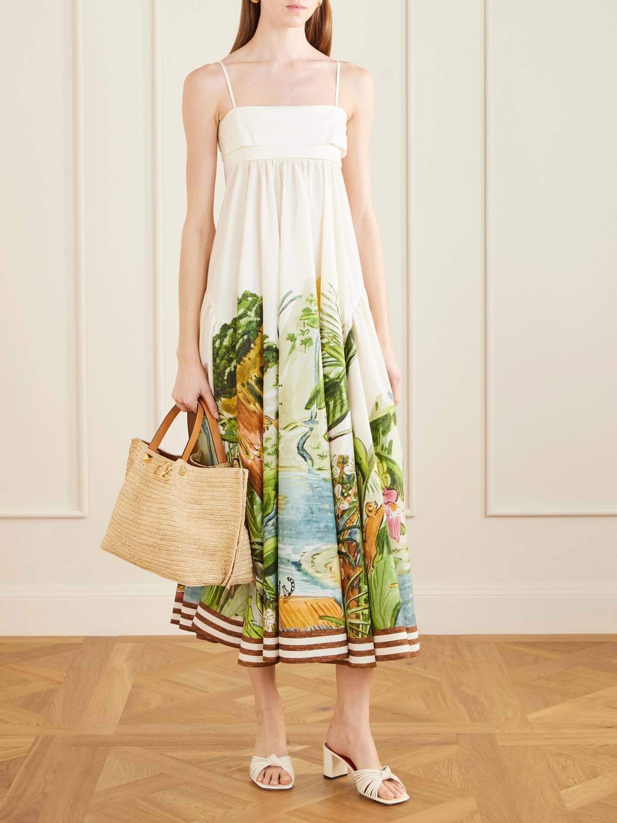 Alemais Toucan Tango Midi Dress In White