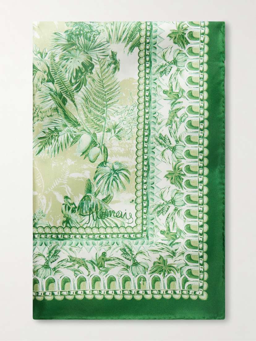 ALÉMAIS Sara Printed Silk-twill Scarf