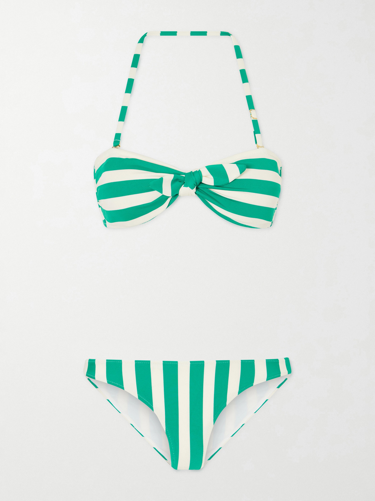 Lemlem Striped Bikini In Green