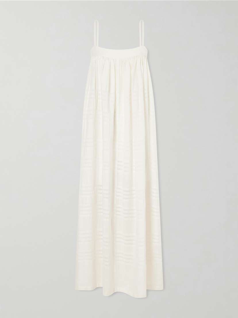Lemlem Eda Striped Cotton-gauze Midi Dress