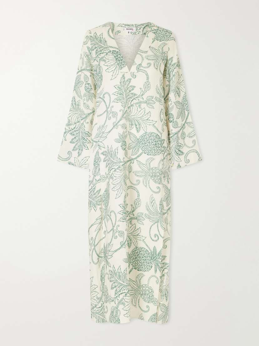 Lemlem Theodora Printed Linen Maxi Dress