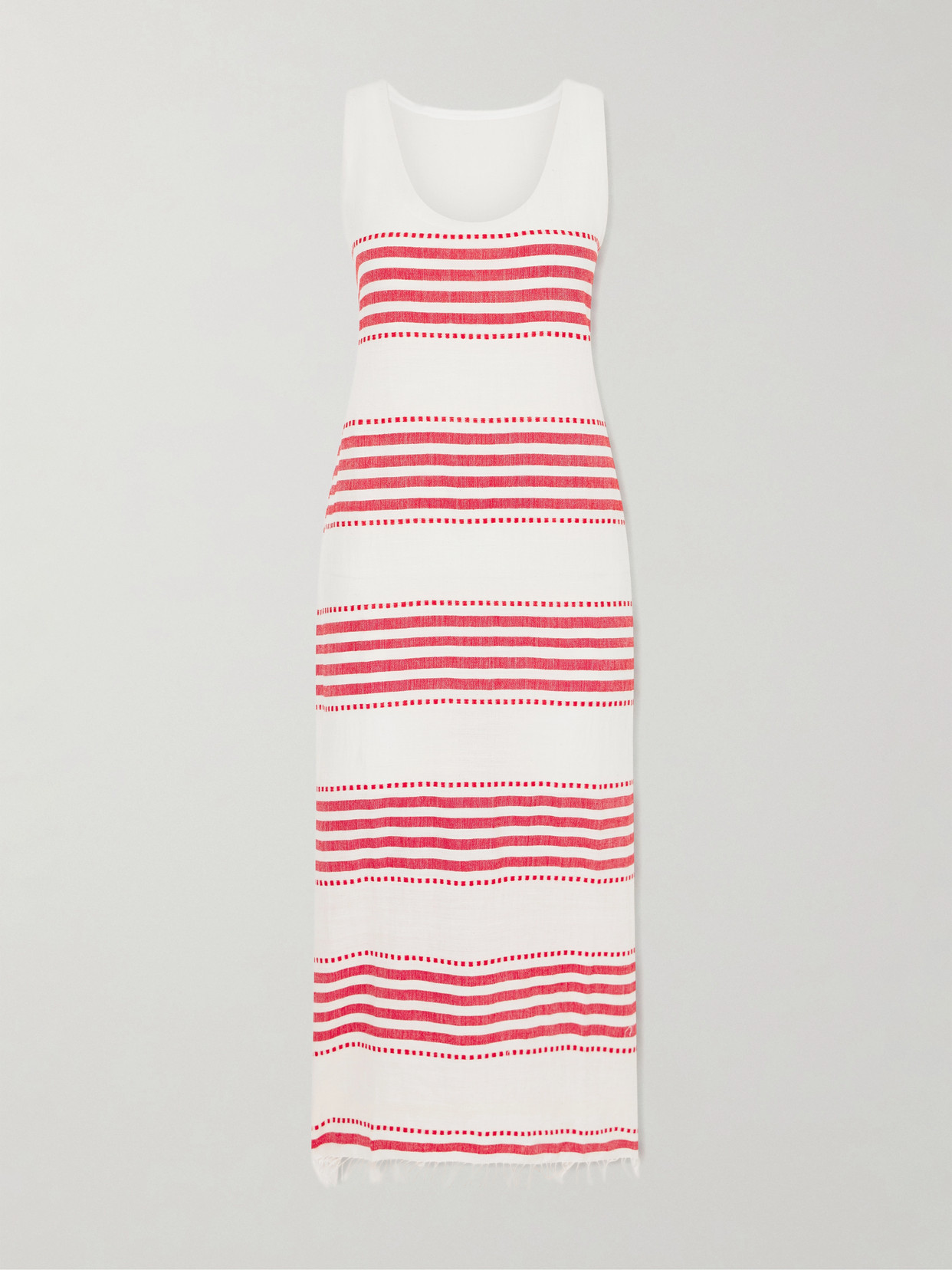 Lemlem Lilian Striped Cotton-blend Gauze Midi Dress In Multi