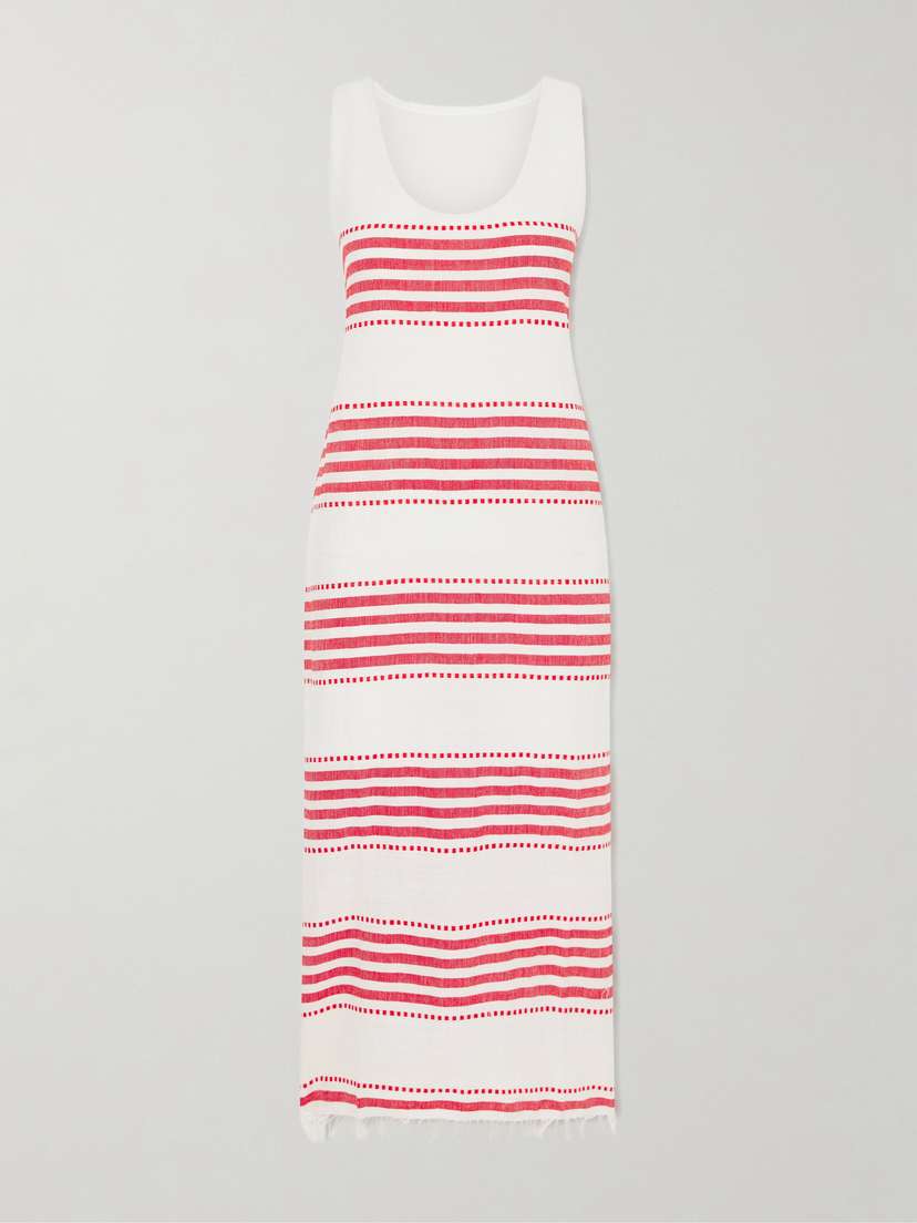 Lemlem Lilian Striped Cotton-blend Gauze Midi Dress