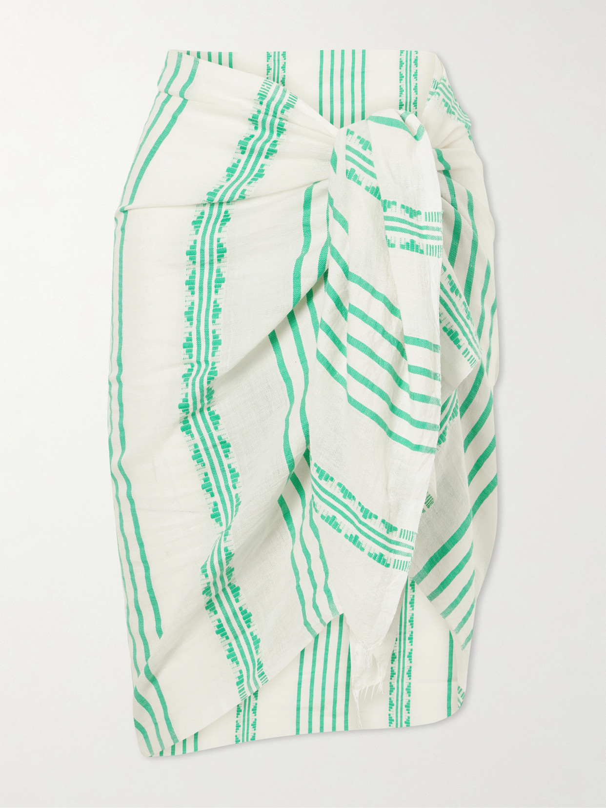 Lemlem Lema Striped Cotton Cover-up In Green