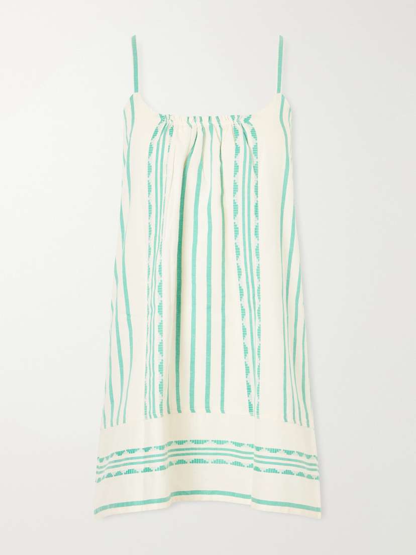 Lemlem Zina Striped Cotton Mini Dress
