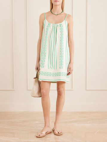  Zina striped cotton mini dress
