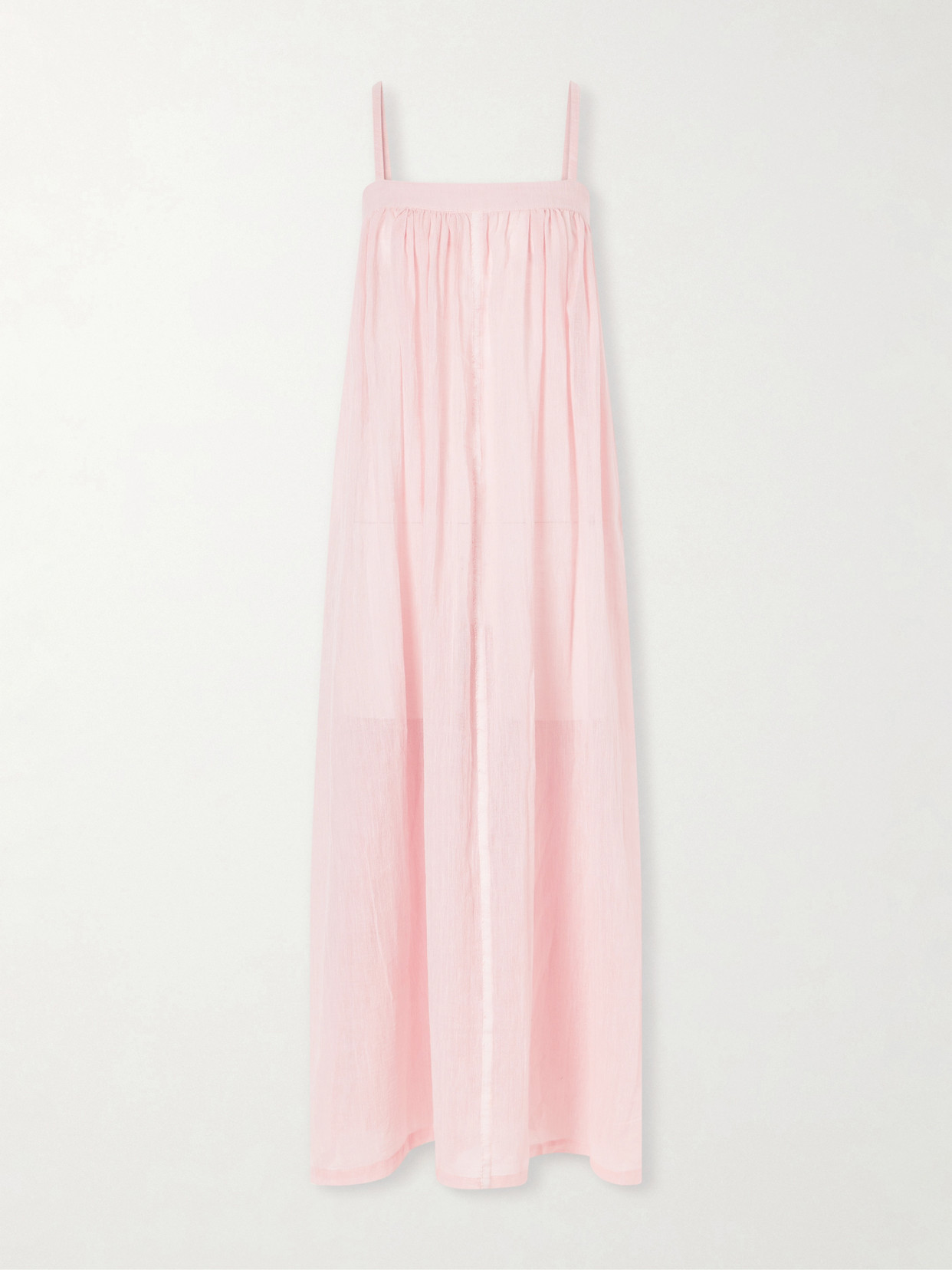 Lemlem Eda Cotton-gauze Maxi Dress In Pink