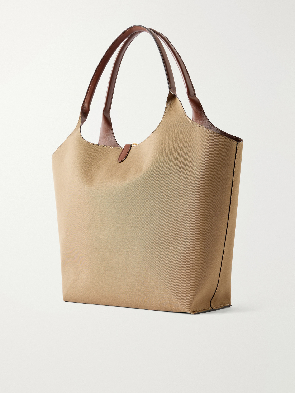 Logo-Embossed Reversible Vegetarian Material And Cotton-Twill Tote