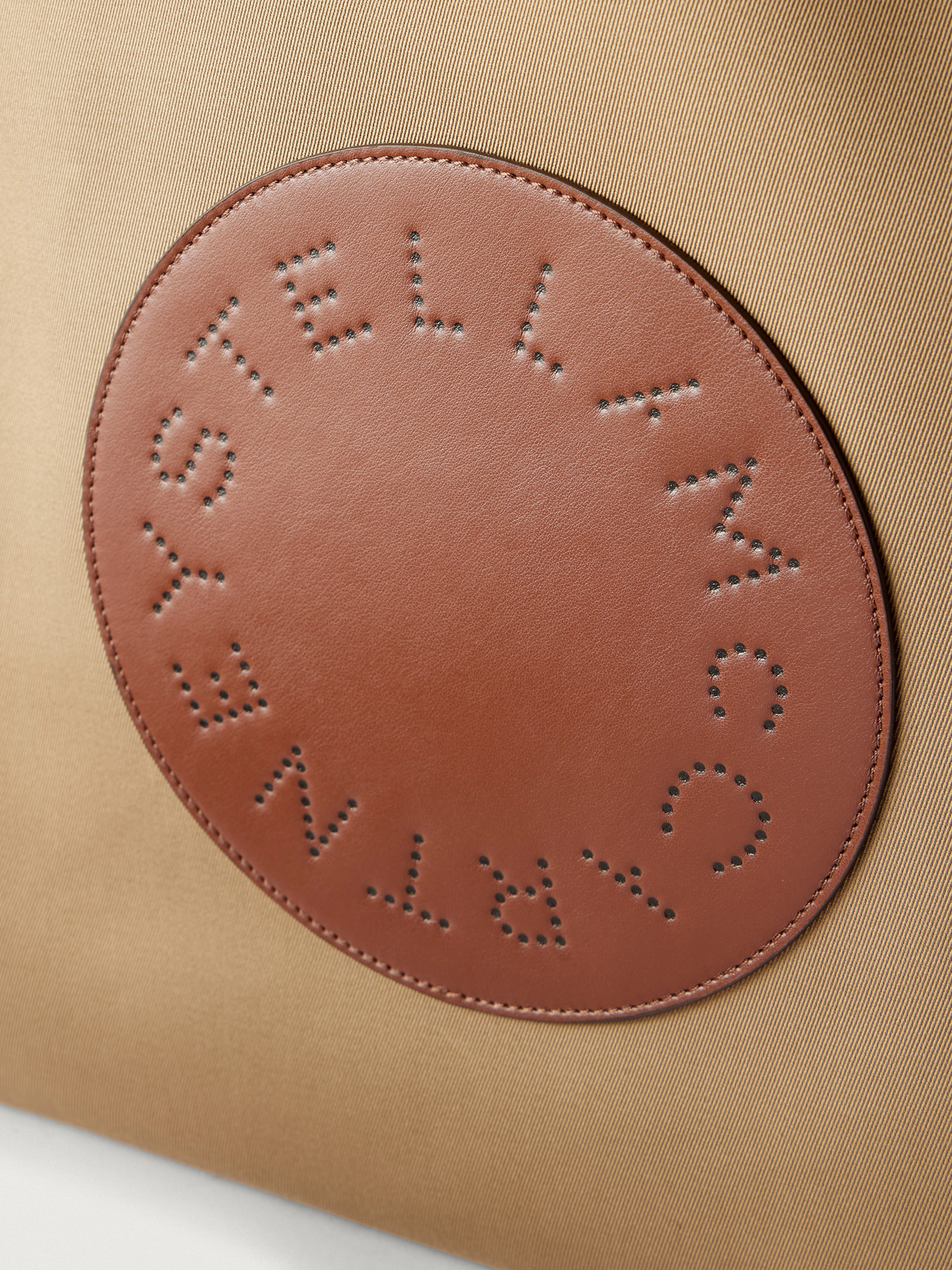 Logo-Embossed Reversible Vegetarian Material And Cotton-Twill Tote