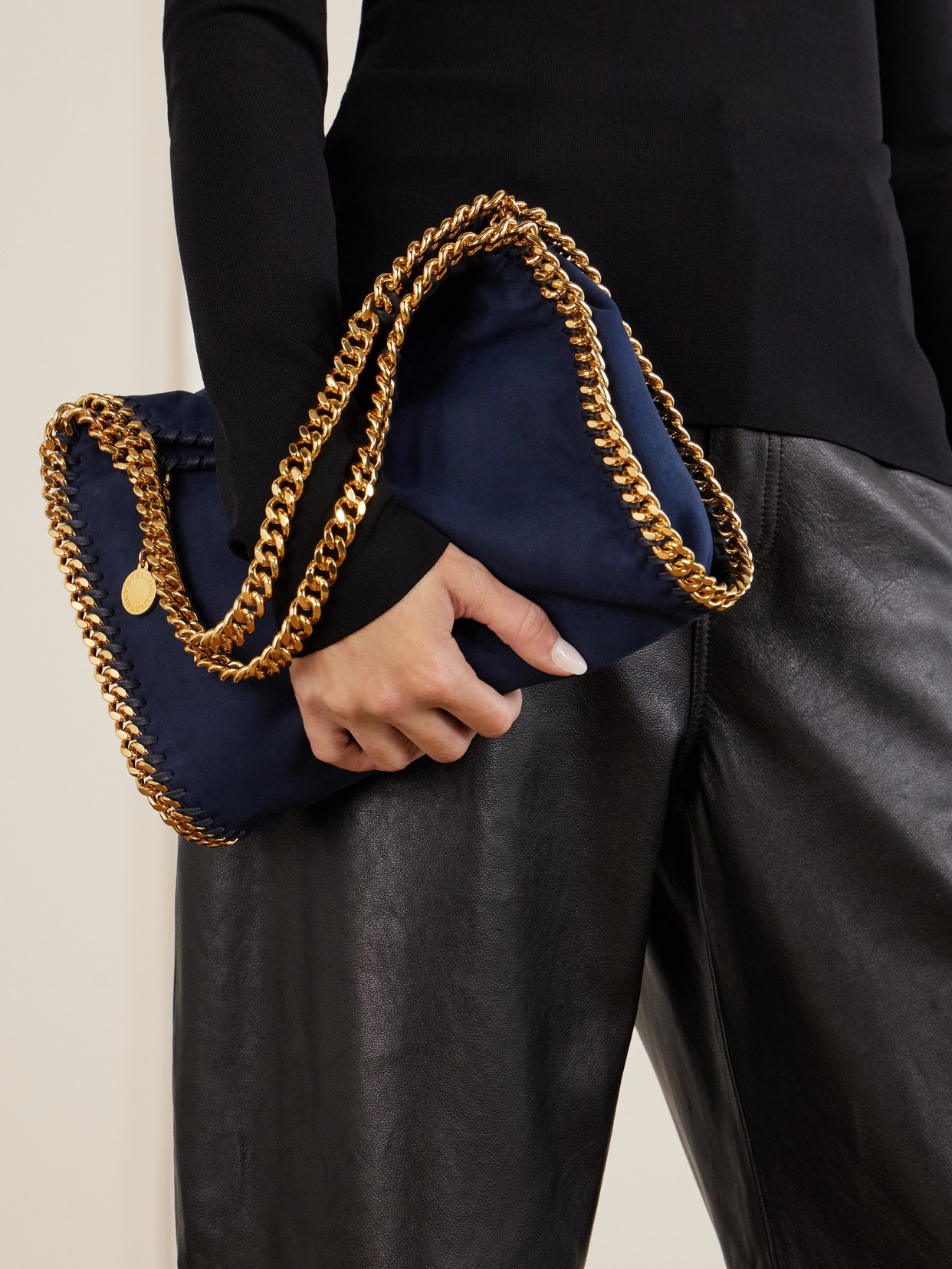 The Falabella Mini Embellished Vegetarian Material Shoulder Bag