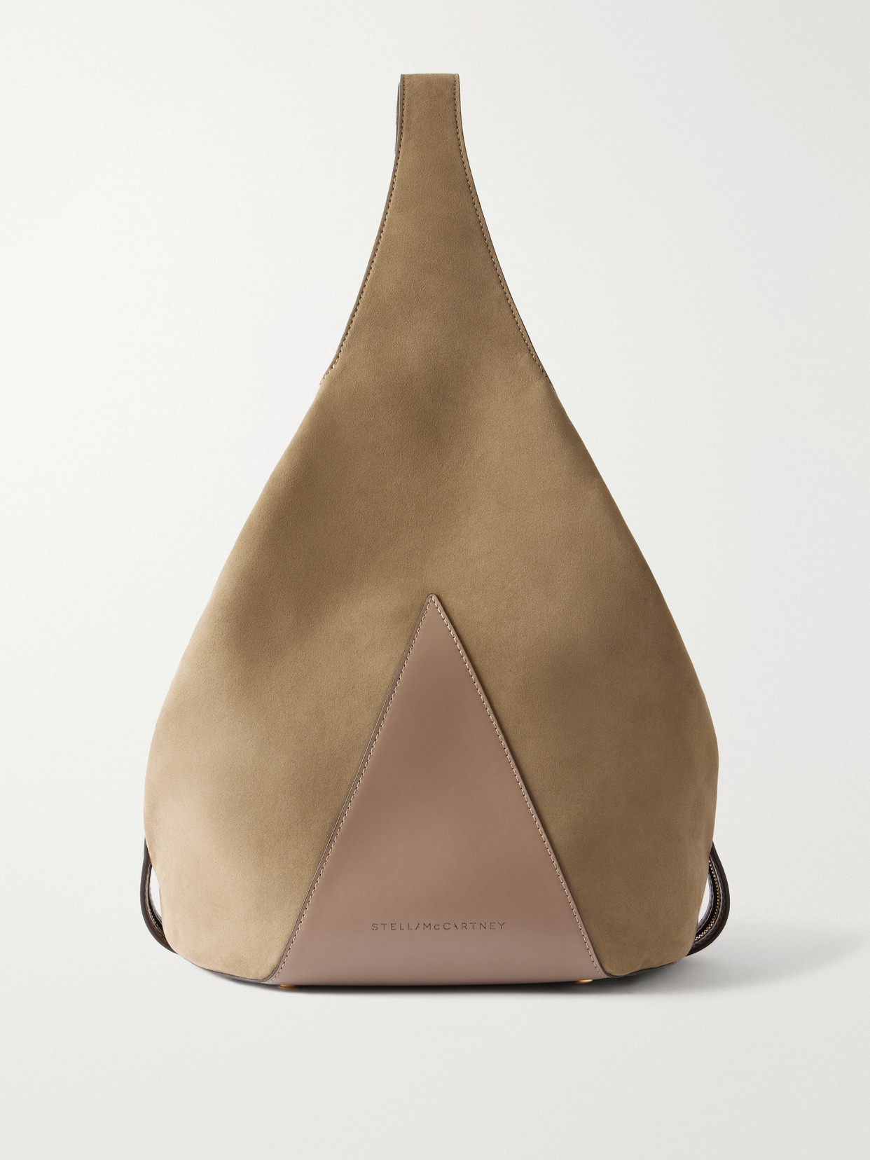 Stella Mccartney Appaloosa Vegan Suede Shoulder Bag In Brown