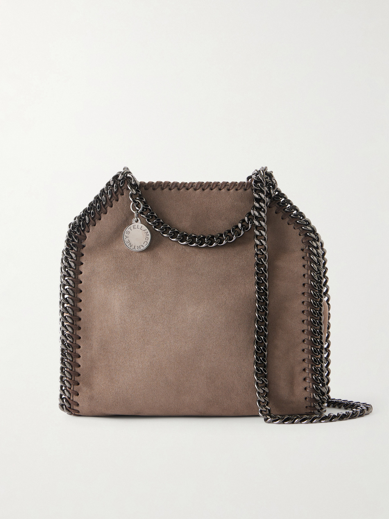 Stella Mccartney Falabella Mini Vegetarian Material Shoulder Bag In Brown
