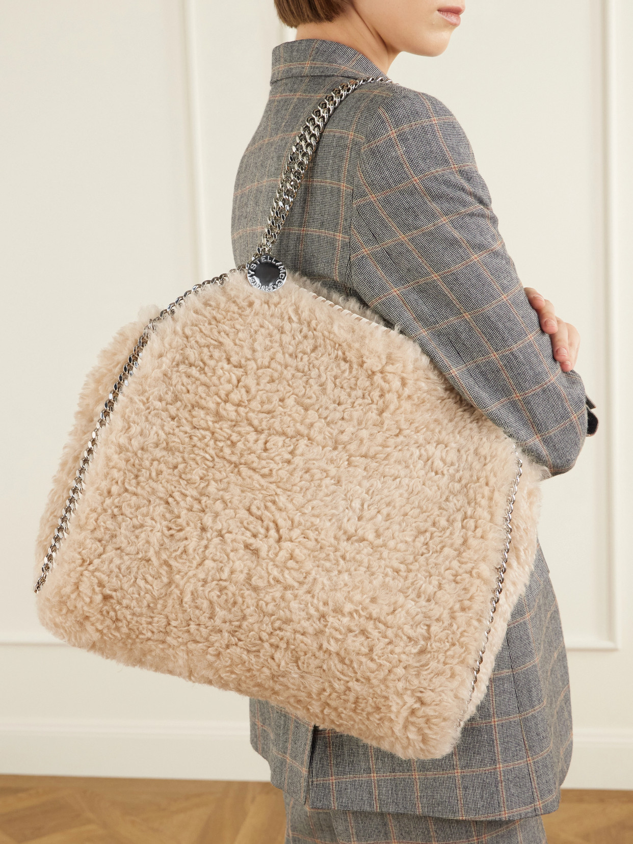 Falabella Chain-Detailed Plush Tote