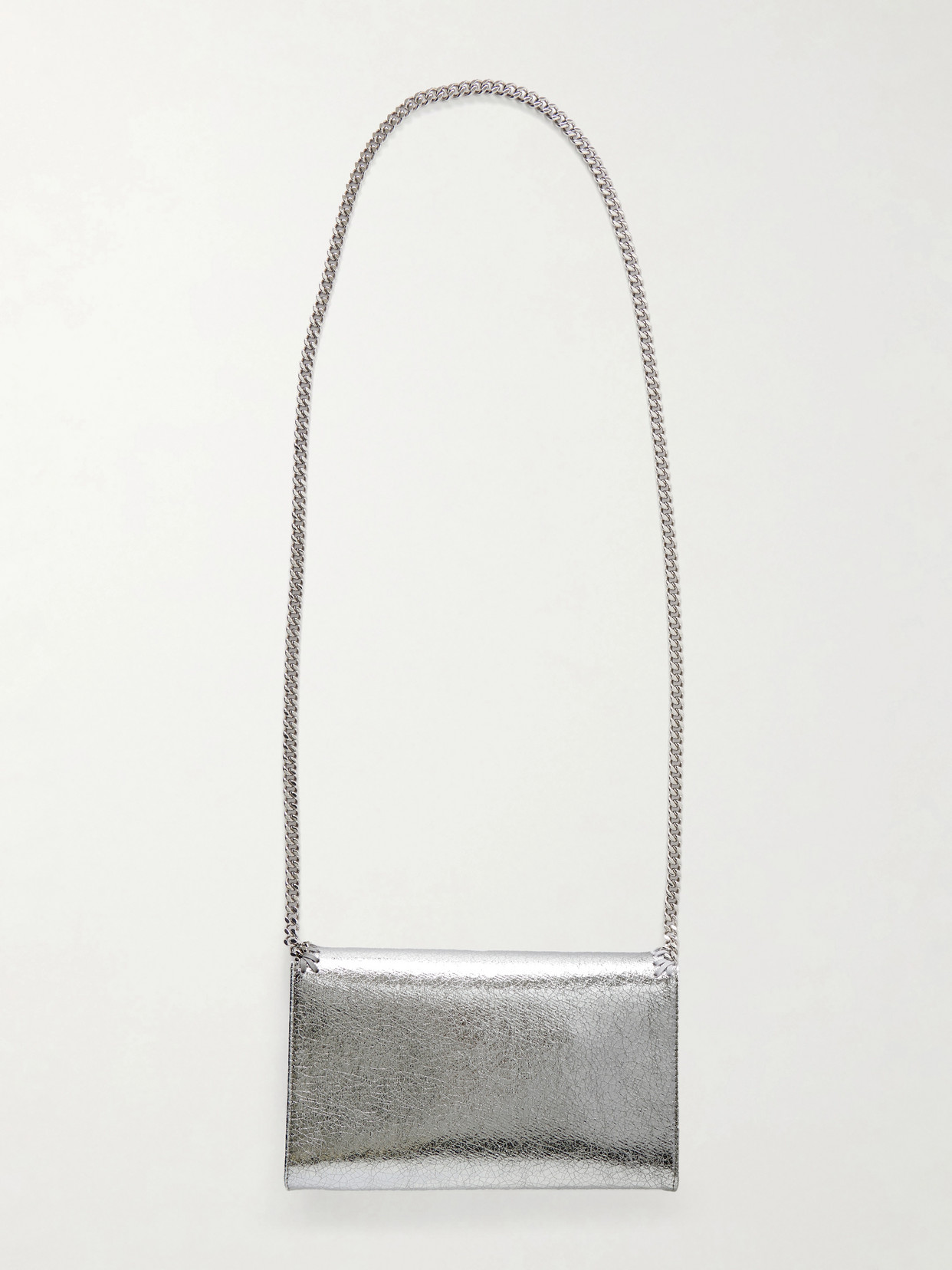 The Falabella Crinkled Metallic Chain Wallet