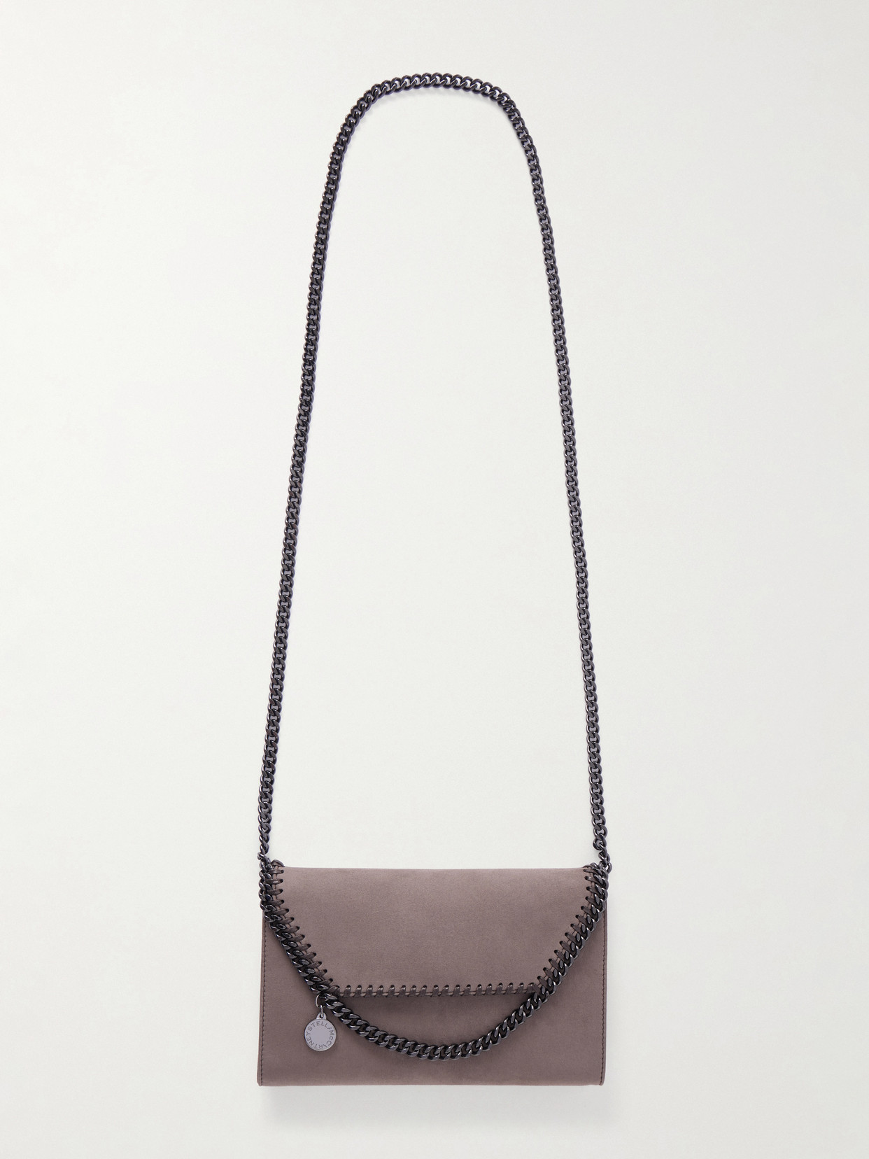 Stella Mccartney Falabella Vegetarian Suede Shoulder Bag In Brown