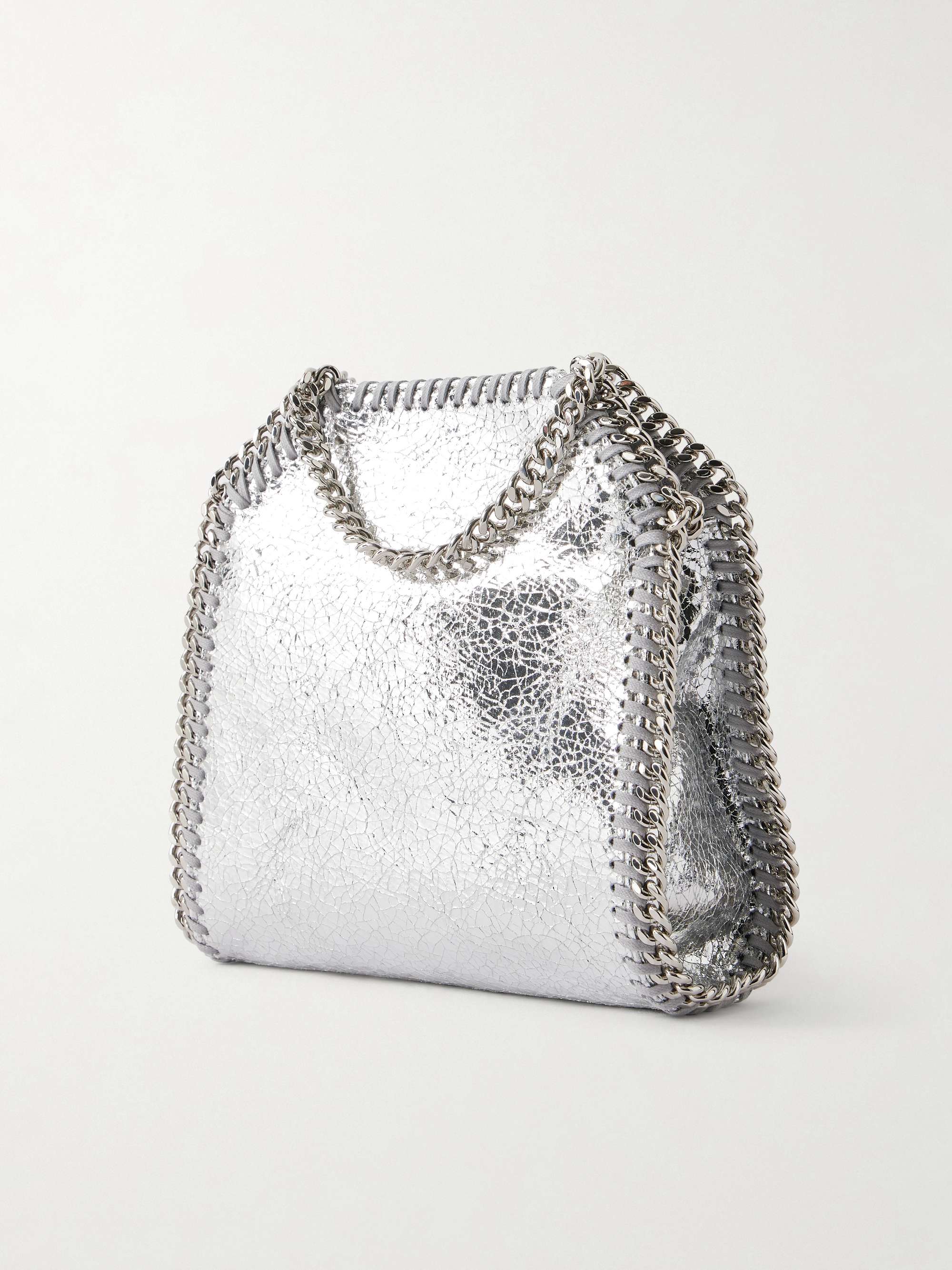 STELLA MCCARTNEY Falabella tiny crinkled metallic shoulder bag