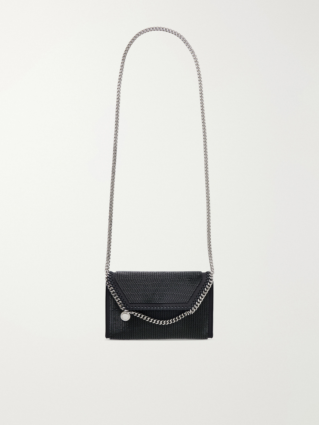 Stella McCartney - The Falabella Bead-embellished Chain Wallet - Black