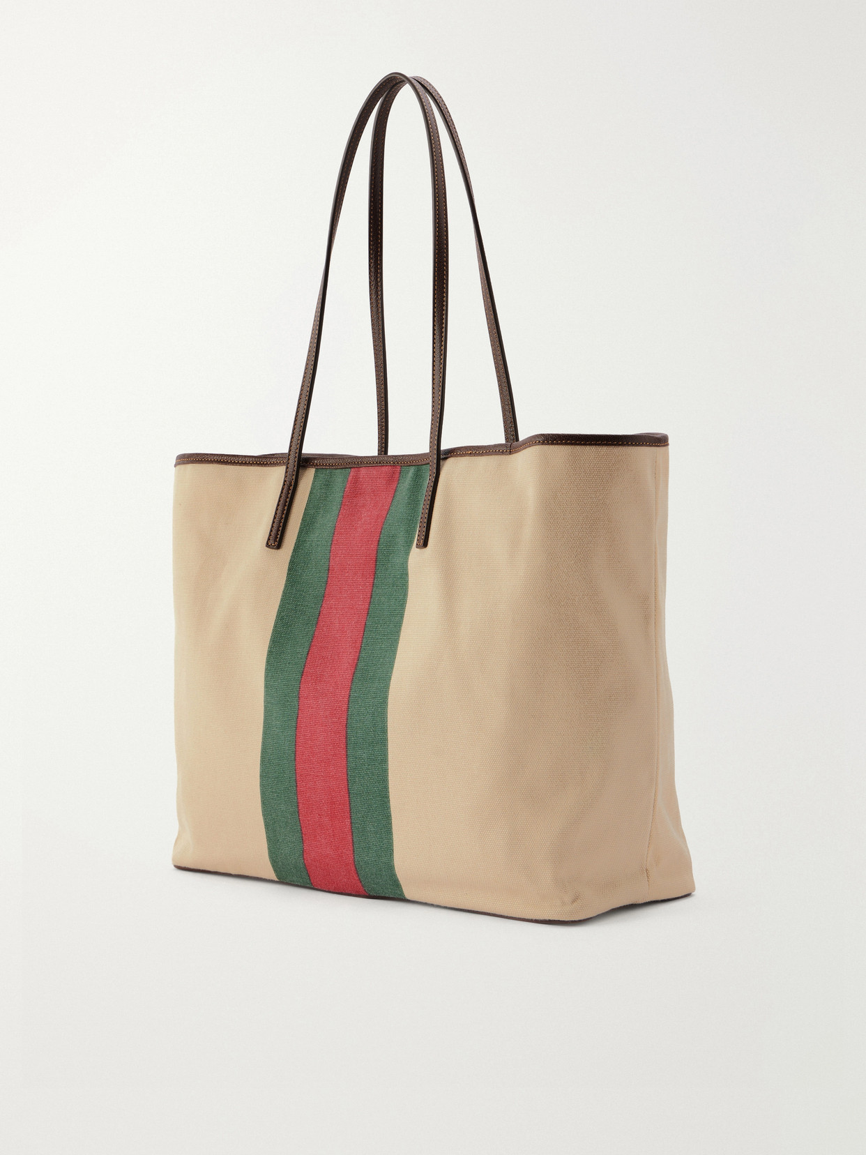 Tribecca Leather-Trimmed Canvas Tote
