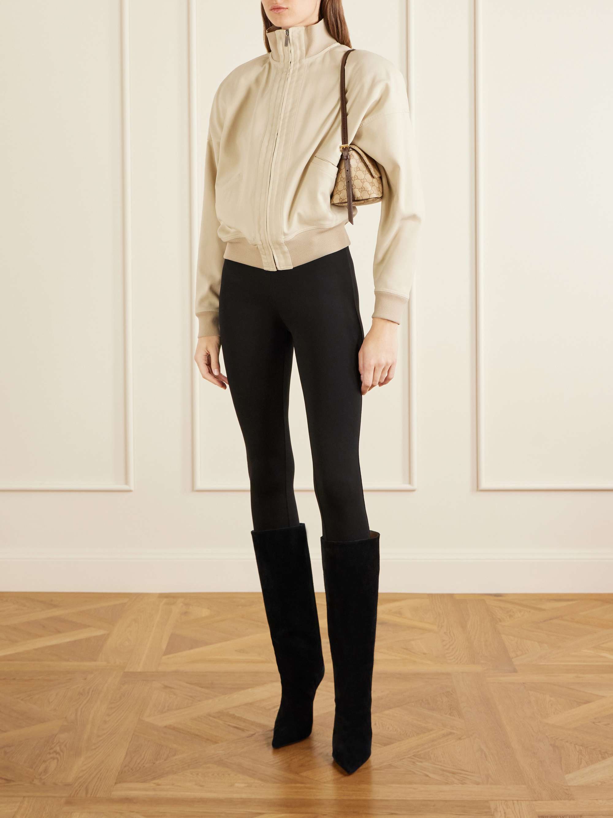GUCCI ニーハイブーツ GUCCI Suede knee boots | NET-A-PORTER